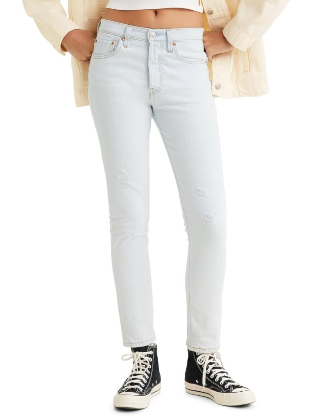 Stylish High-Waisted Skinny Jeans for Women - Trendy, Comfortable Fit, Versatile